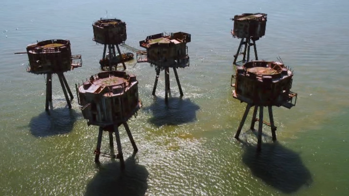 Red Sands Forts Aerial